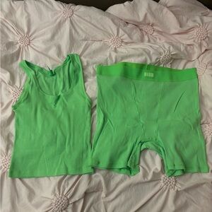 SKIMS Green Boxer Briefs Soft Stretchy Underwear